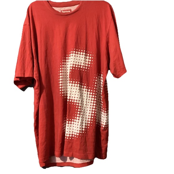 Supreme Halftone S/S Top Red Men's‎  Size Xl SS24 Logo Hip Hop Urban Street NWT - Picture 1 of 4